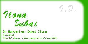 ilona dubai business card